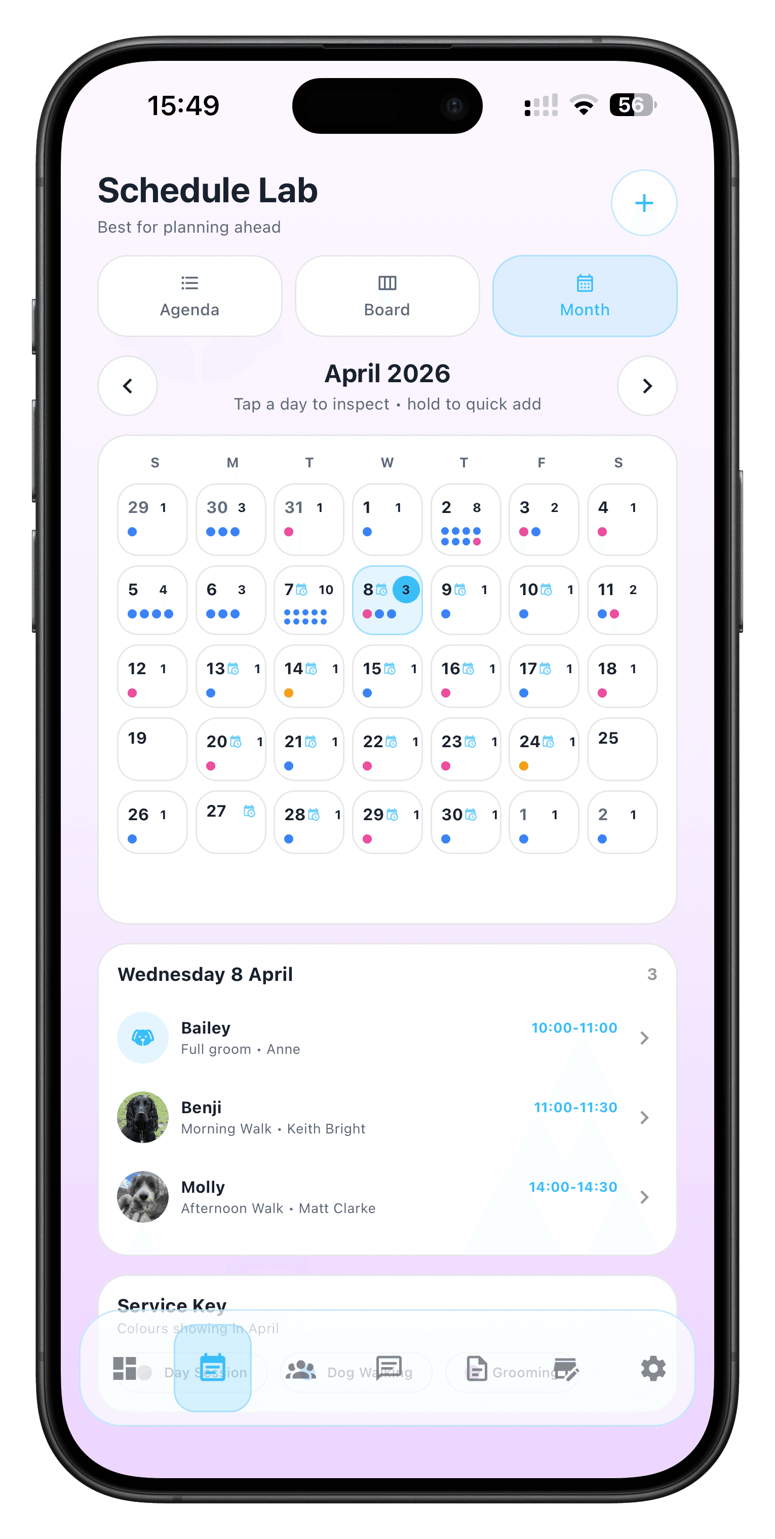 Wagify smart calendar